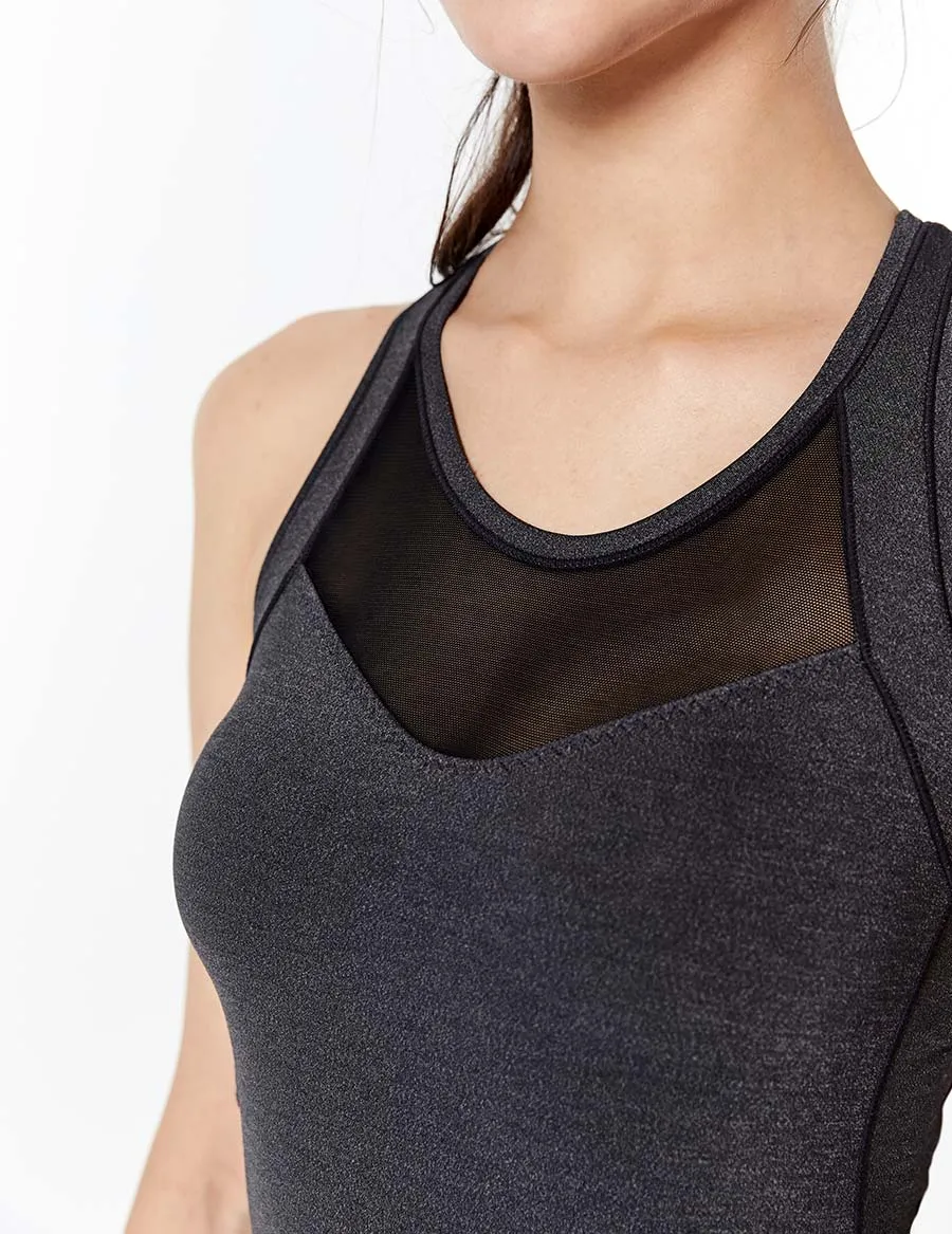 easyoga LESPIRO Classy Trend Tank - X08 Black Hemp Gray/Gray
