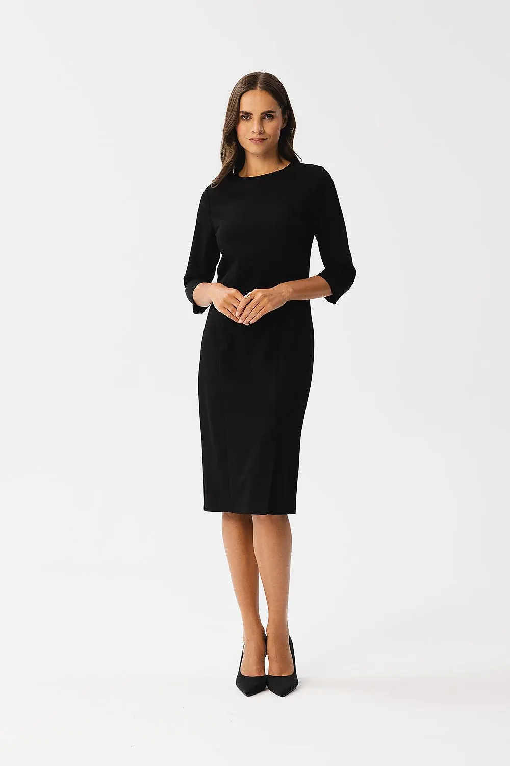 Elegant Draped Midi Dress