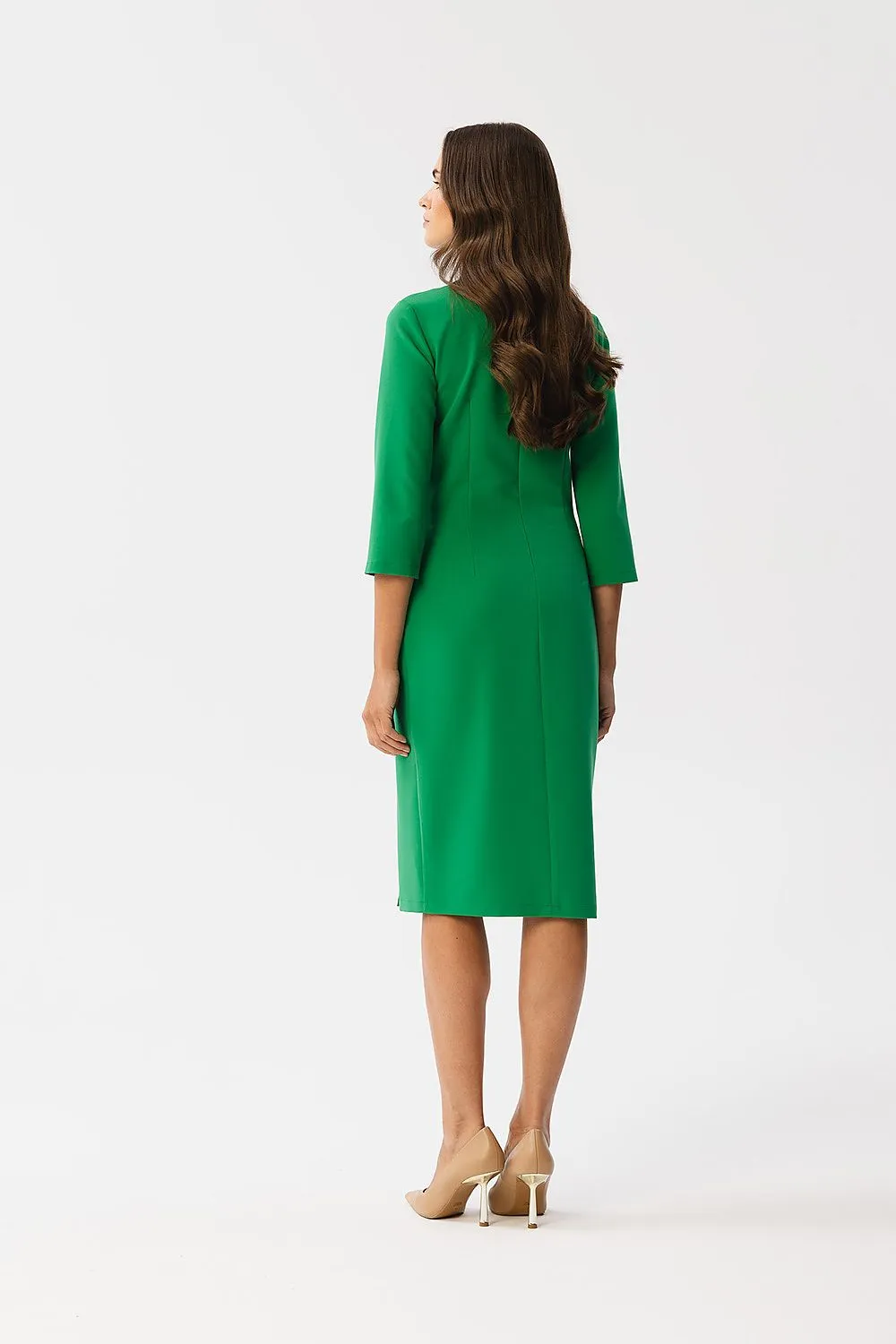 Elegant Draped Midi Dress
