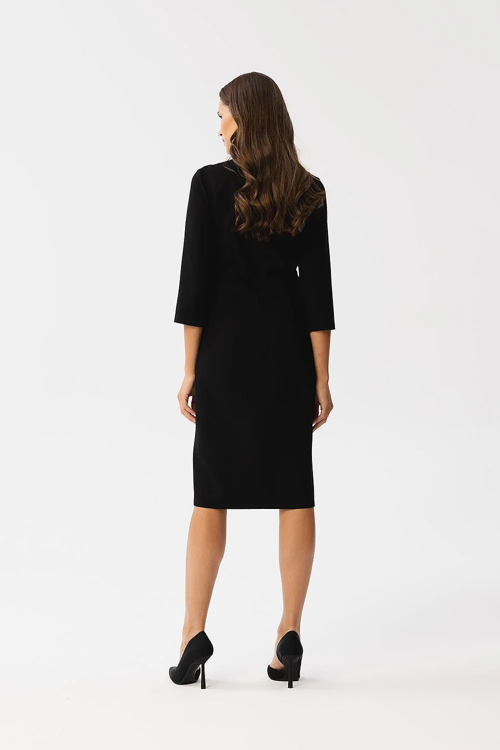 Elegant Draped Midi Dress
