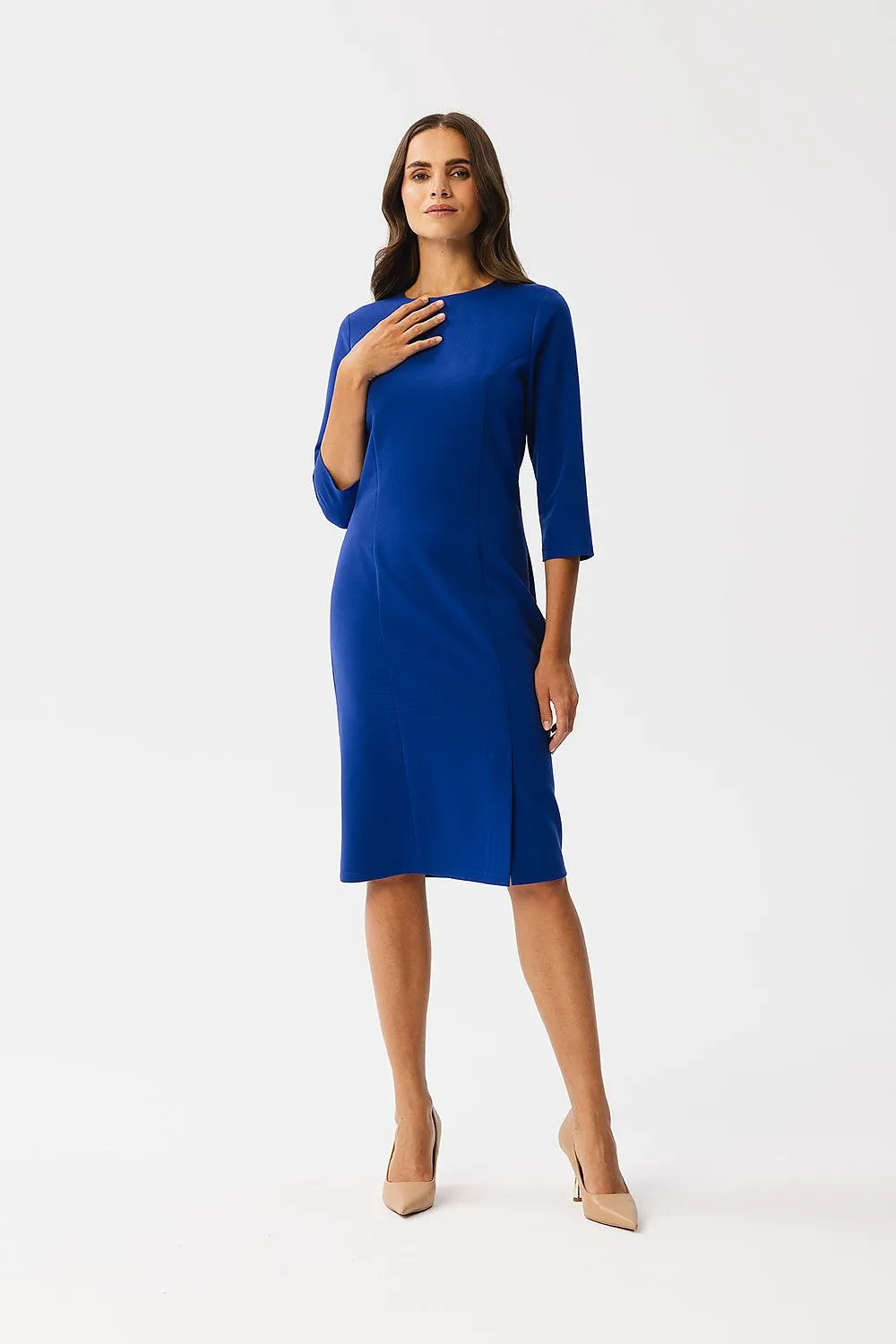 Elegant Draped Midi Dress