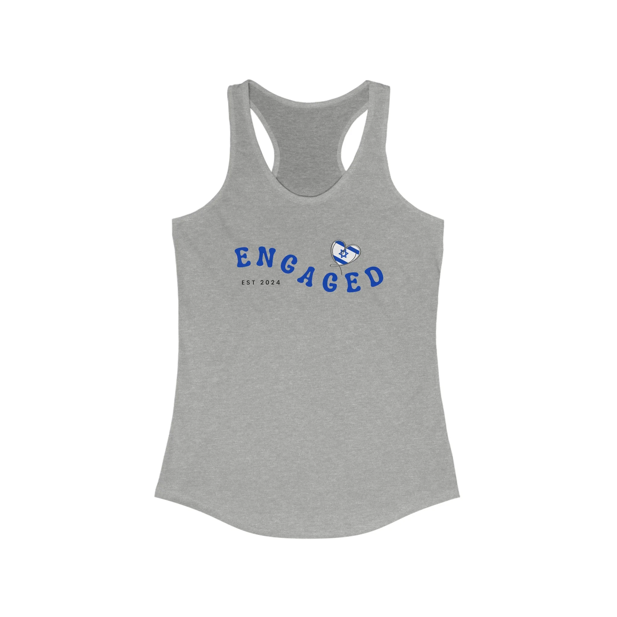 Engaged Israeli Heart Flag Women's Ideal Racerback Tank