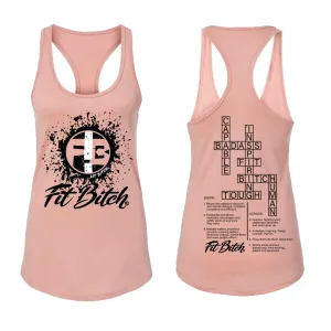 Fit Bitch Crossword - Racerback Tank