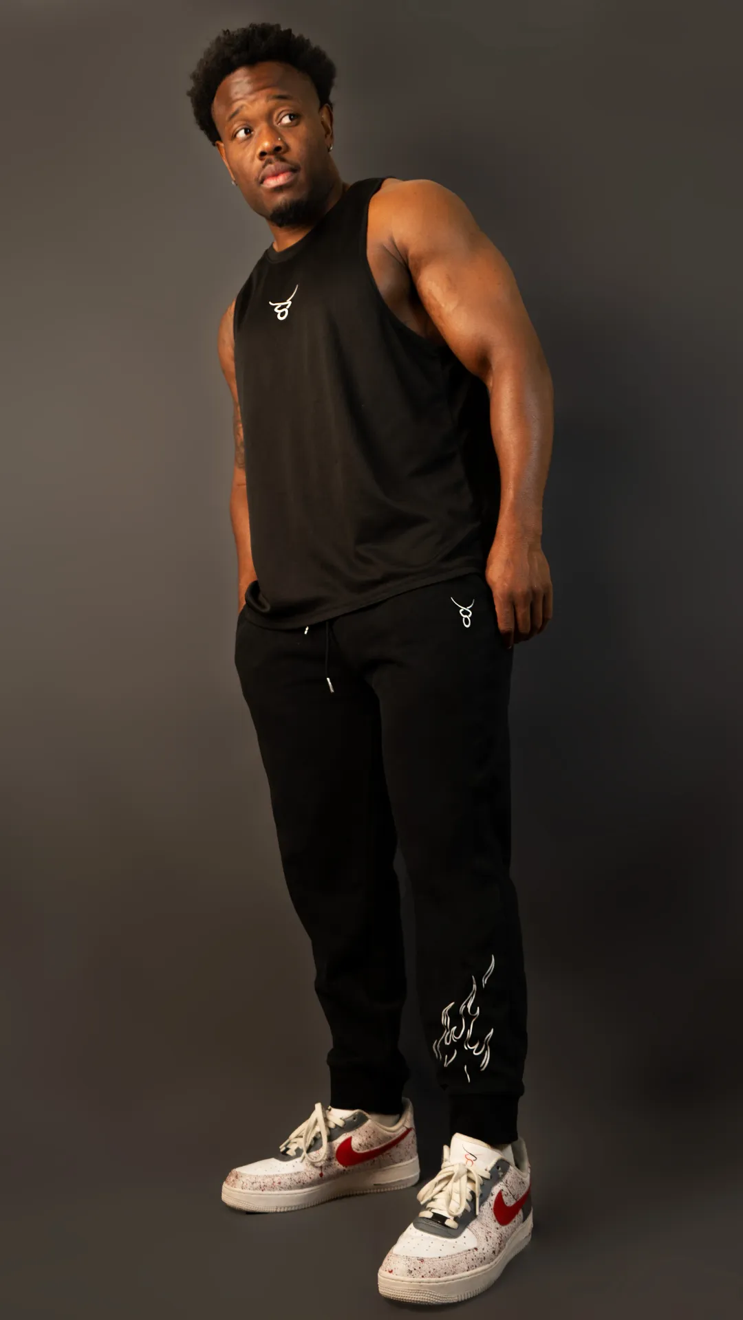 FLAME ON SWEAT PANTS
