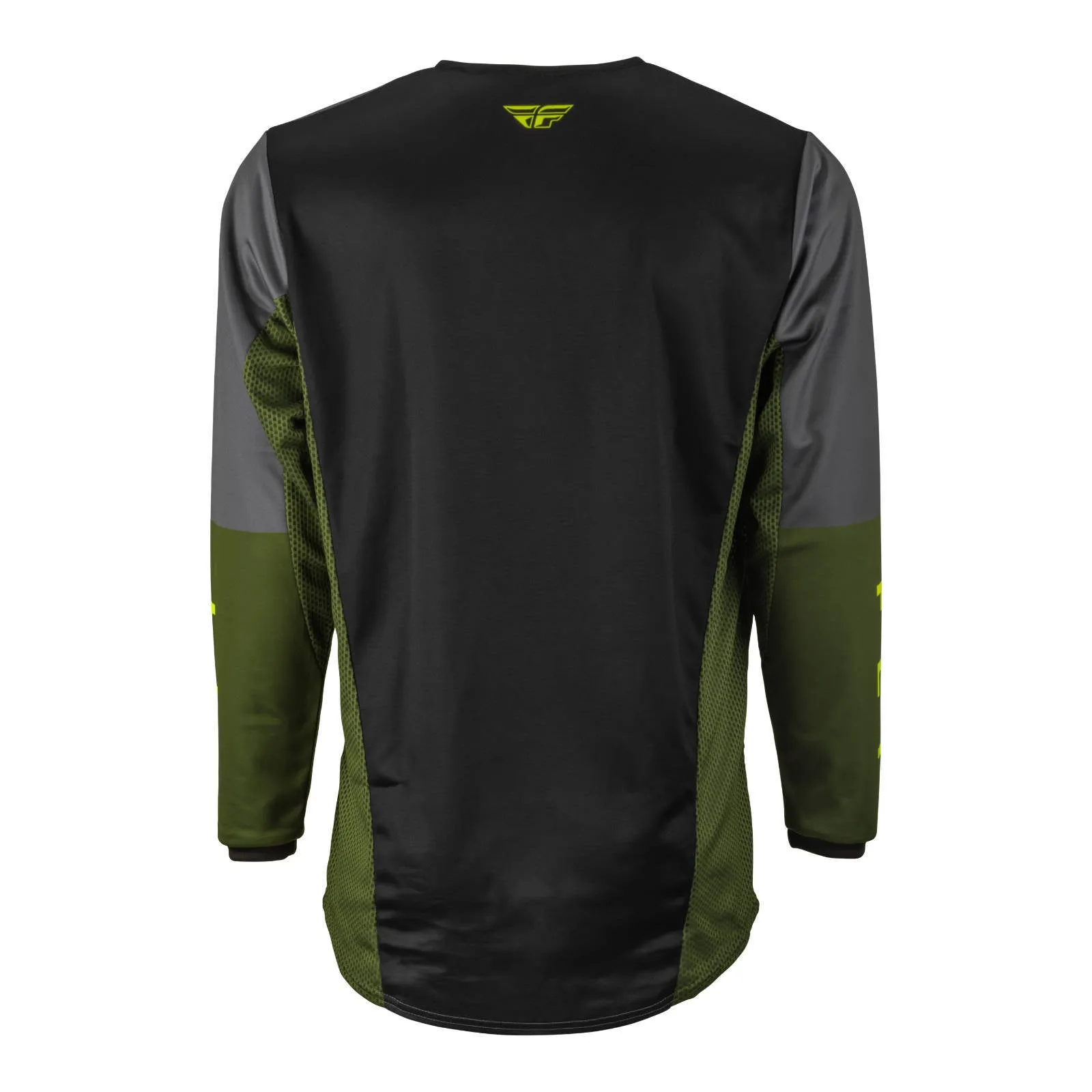 Fly Racing 2023 Kinetic Jet Jersey - Black / Olive Green / Hi-Vis