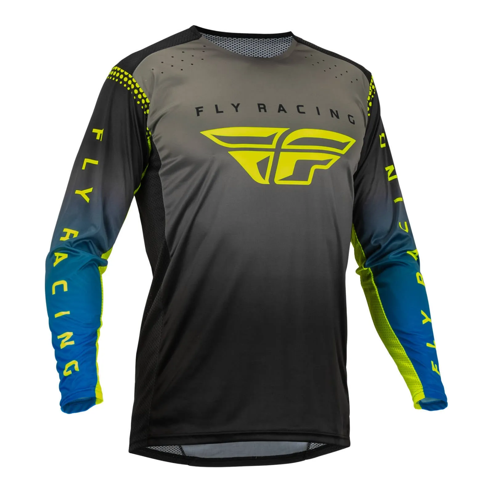 Fly Racing 2023 Lite Hydrogen Jersey - Grey / Blue / Hi-Vis