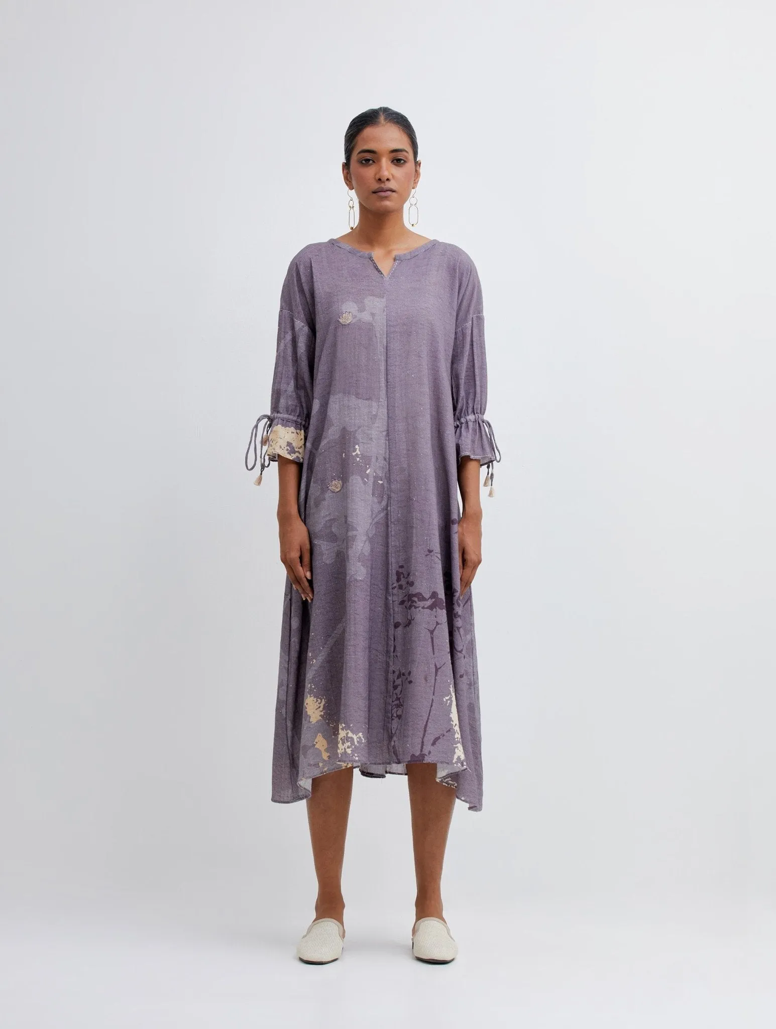 Foliage Purple Long Dress