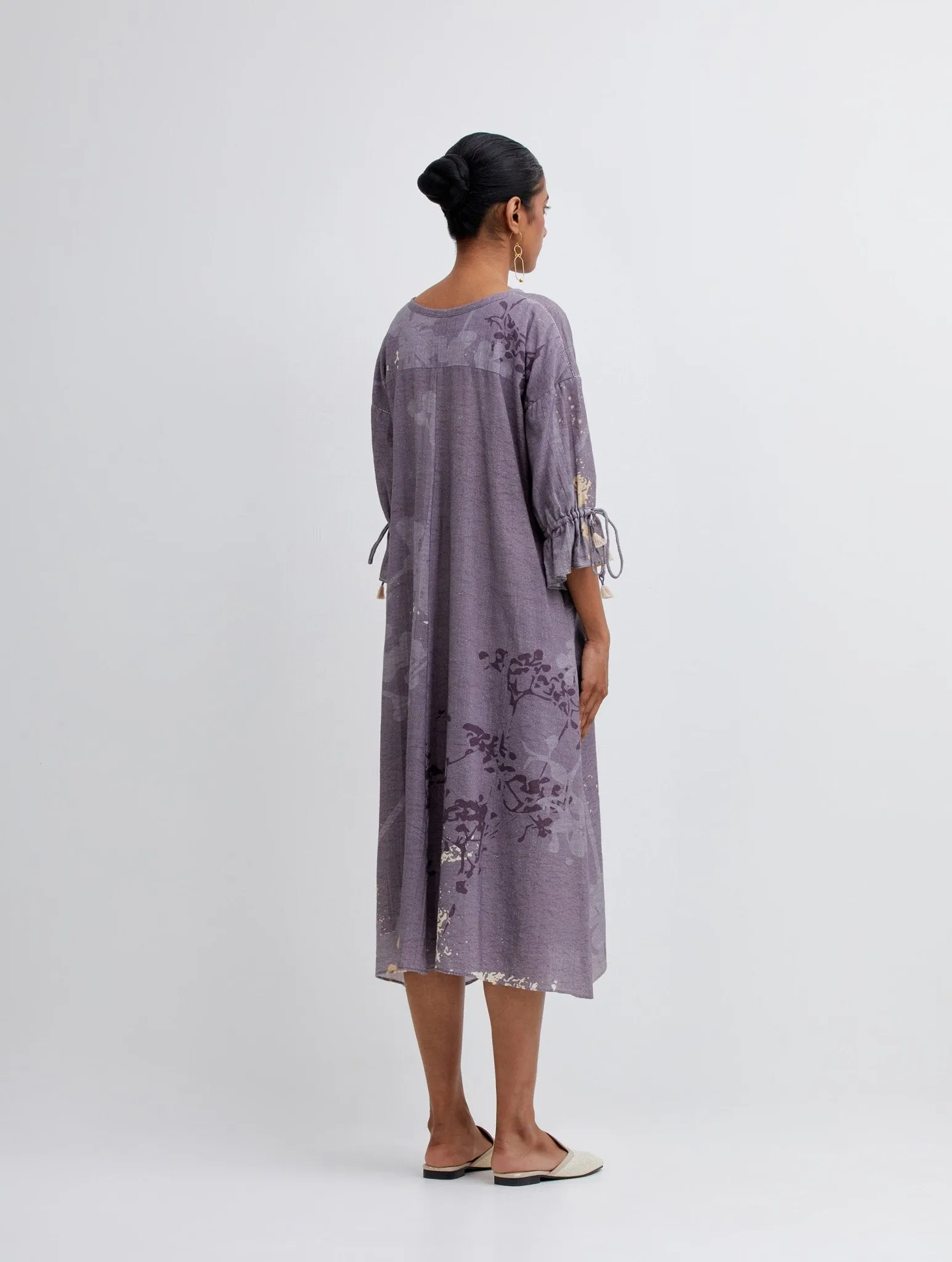 Foliage Purple Long Dress