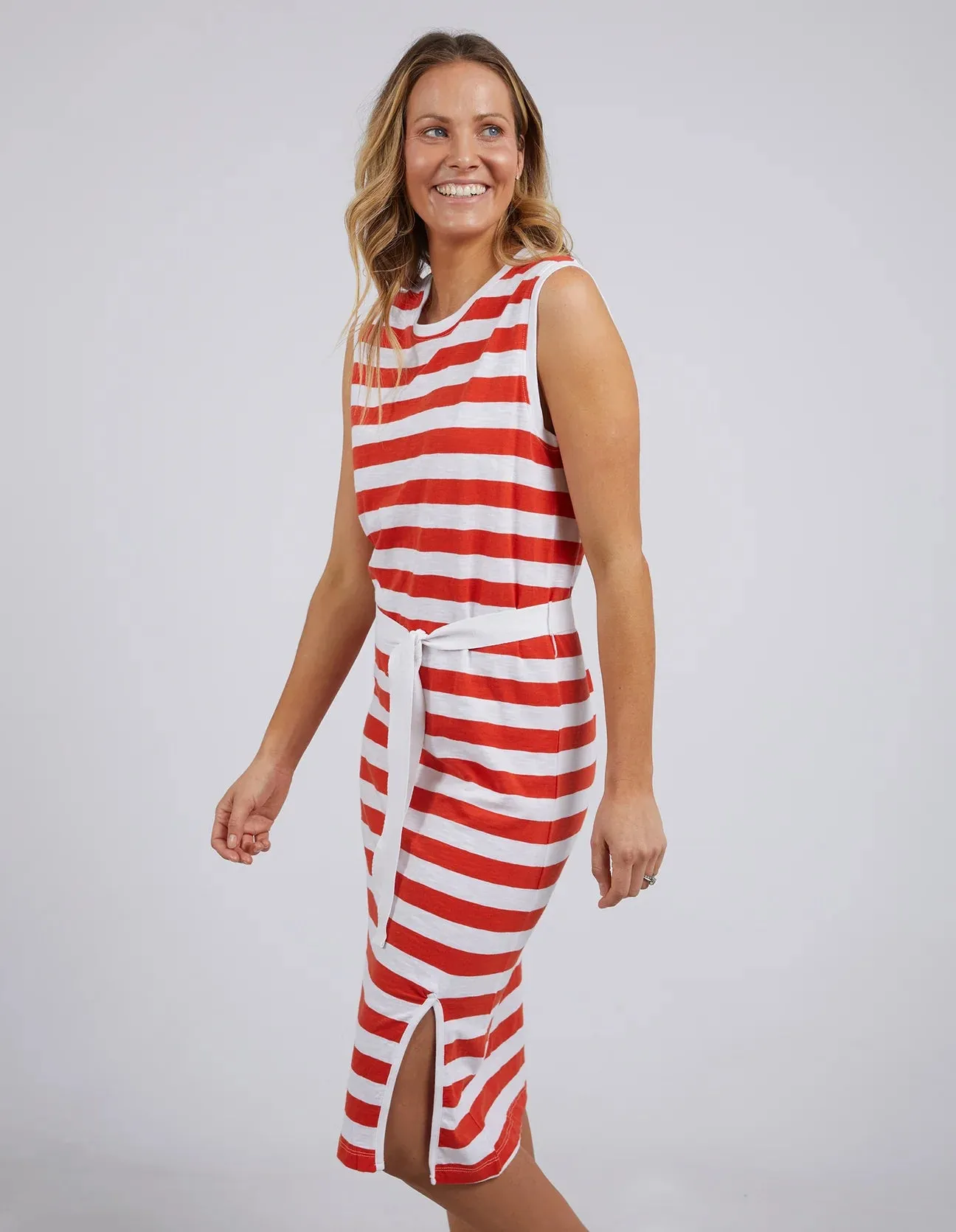 Foxwood Bondi Dress Spicy Orange & White Stripe