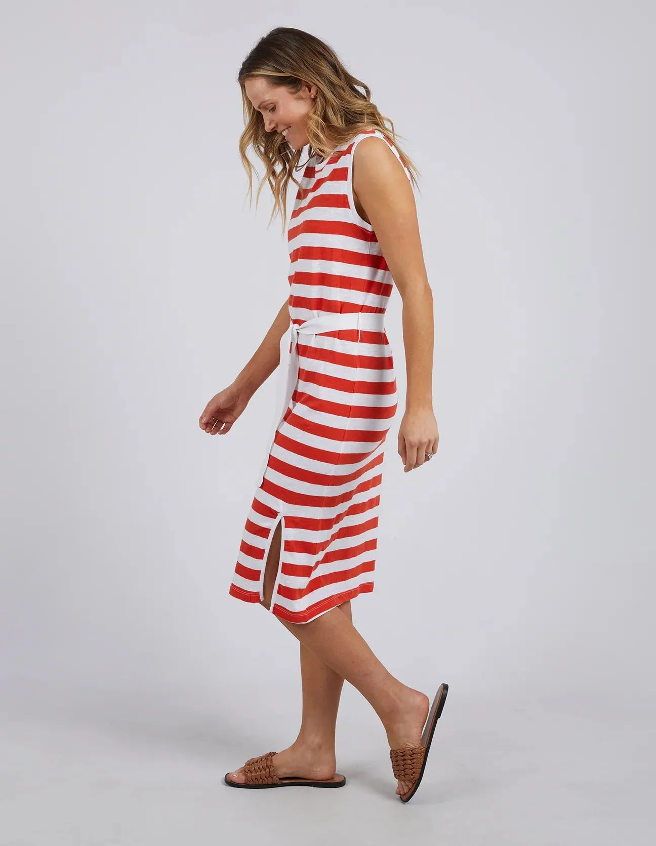 Foxwood Bondi Dress Spicy Orange & White Stripe