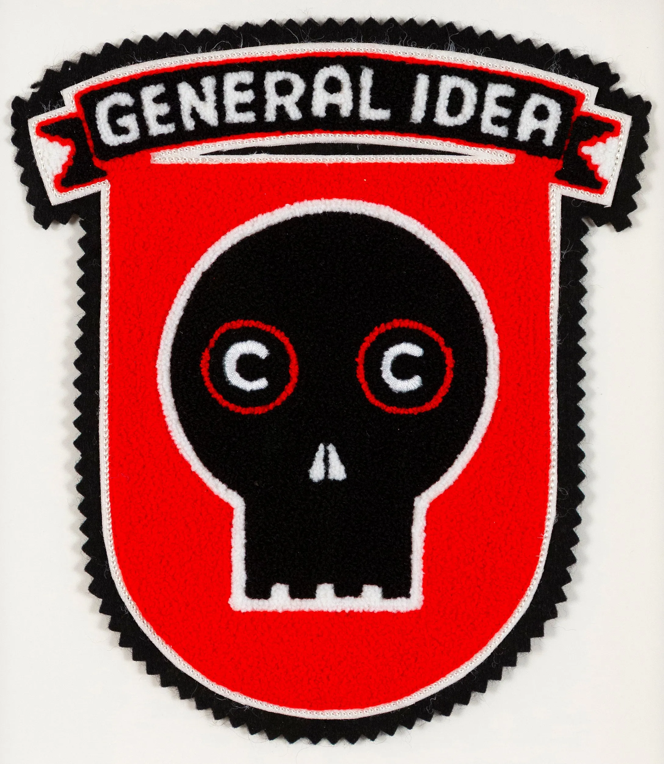 GENERAL IDEA "EYE OF THE BEHOLDER" CHENILLE CREST, 1989