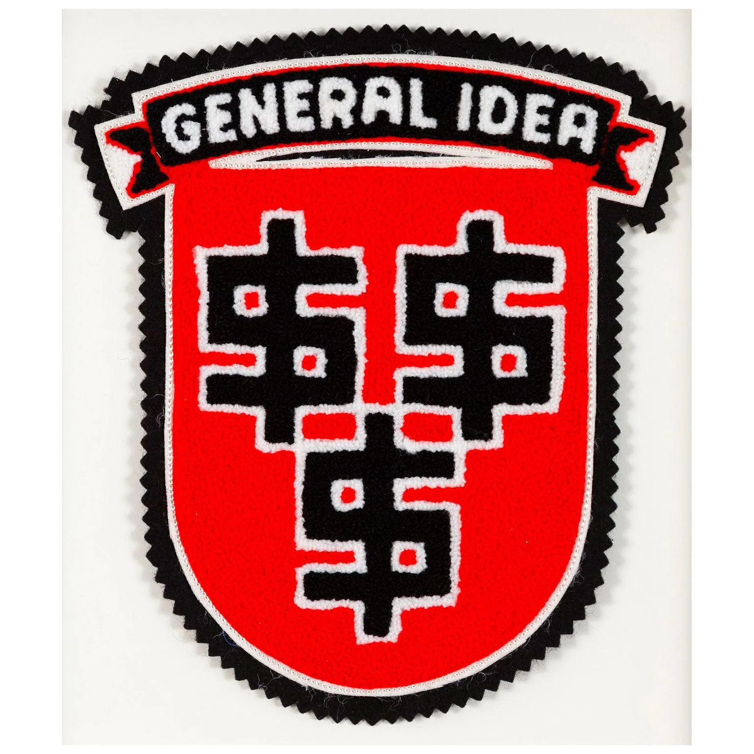 GENERAL IDEA "LUCRE" CHENILLE CREST, 1989