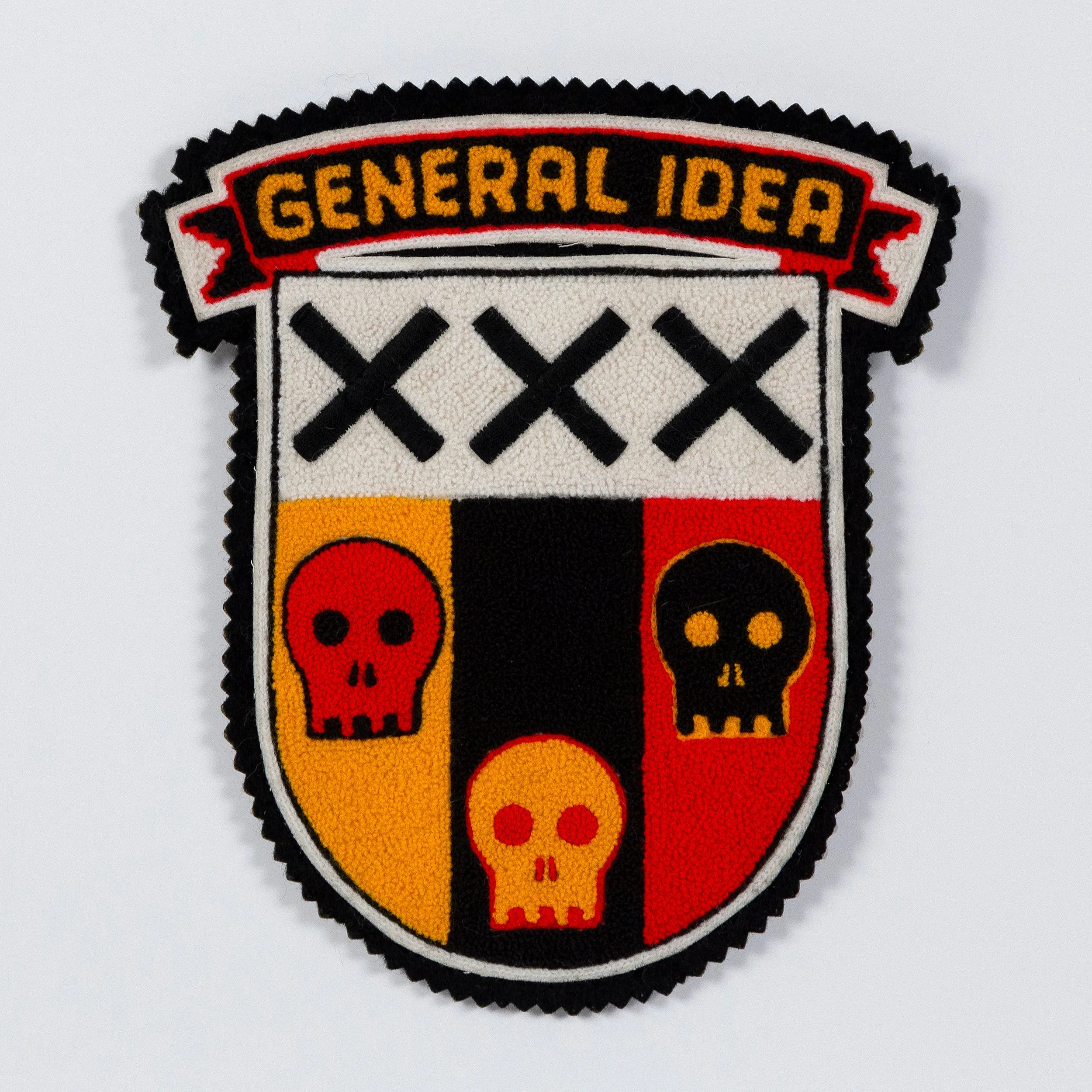 GENERAL IDEA "POST MORTEM" CHENILLE CREST, 1988