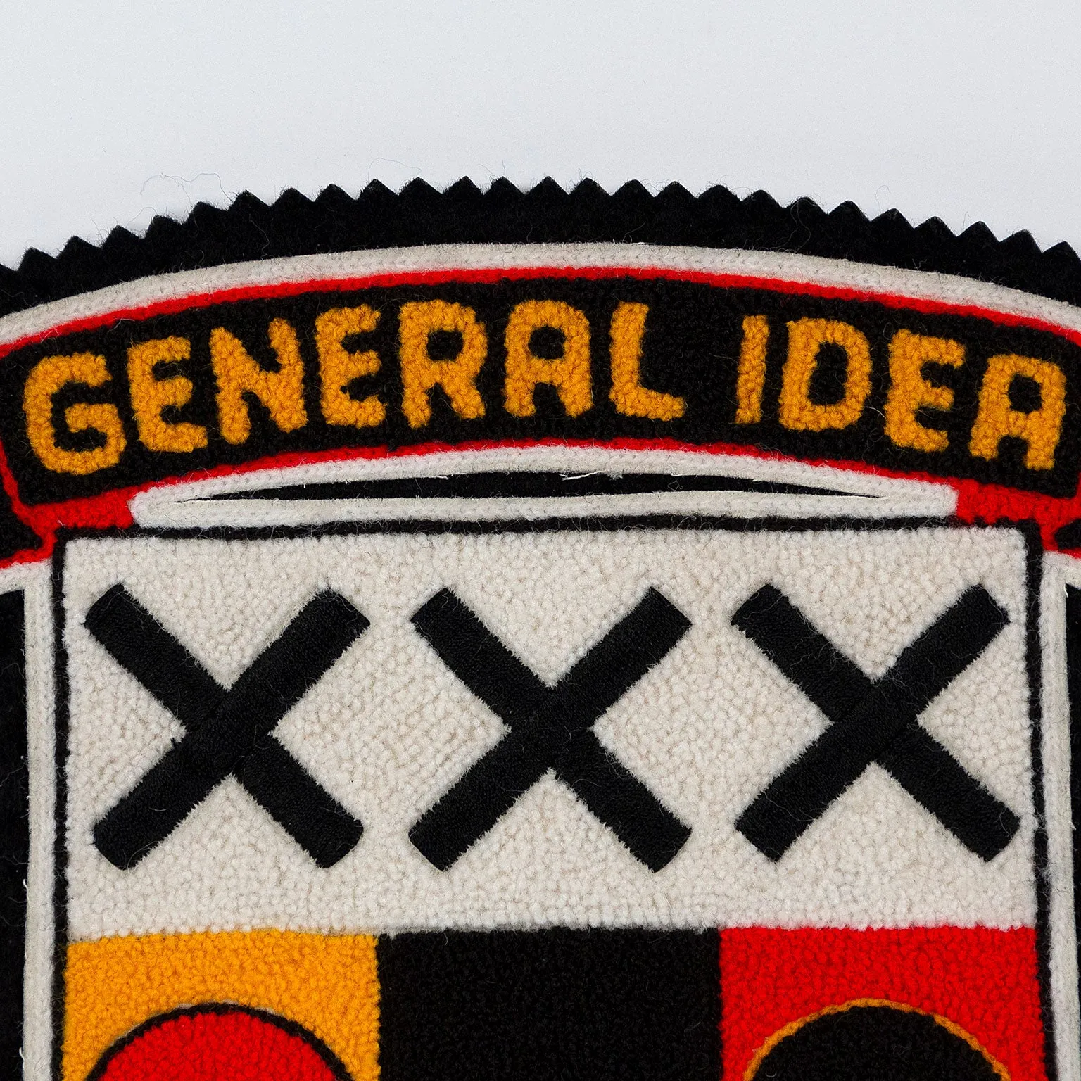 GENERAL IDEA "POST MORTEM" CHENILLE CREST, 1988