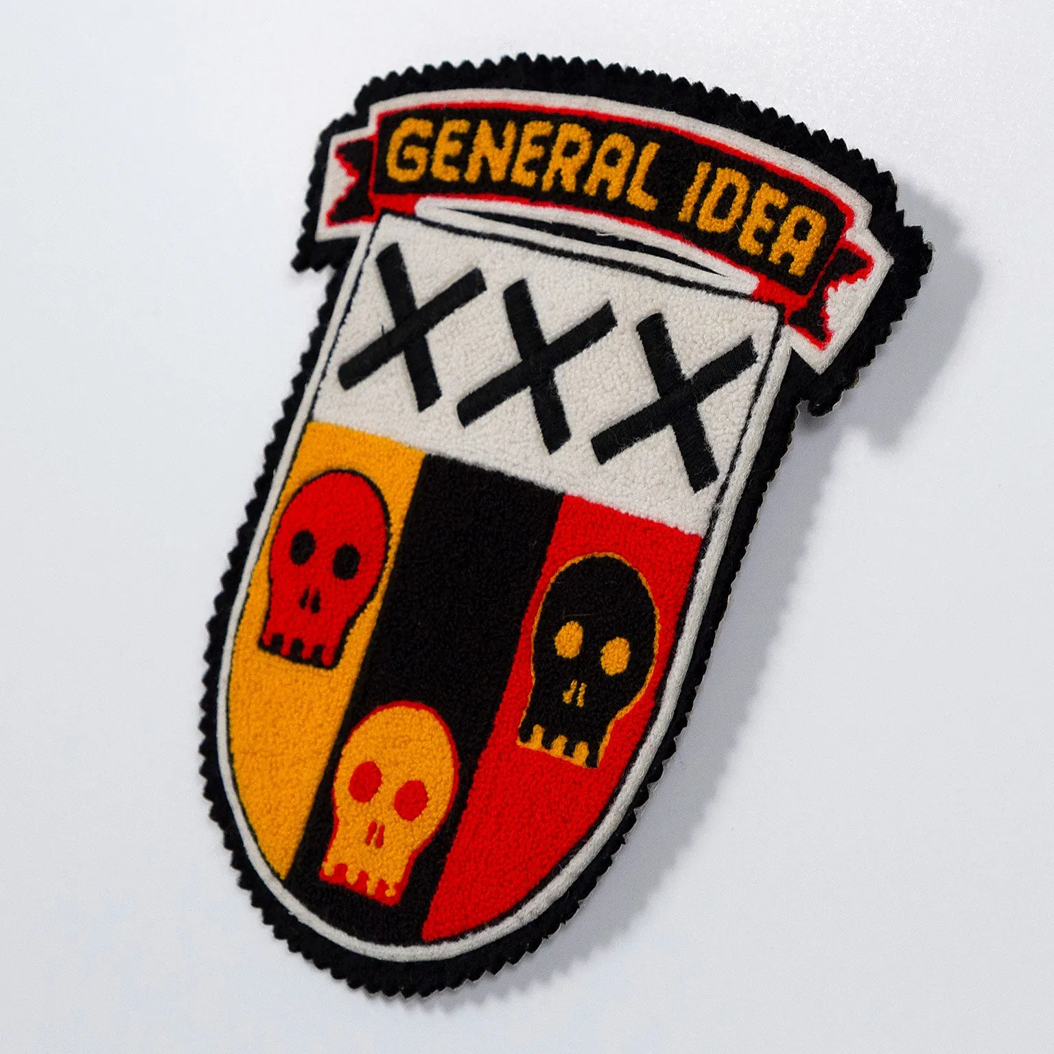 GENERAL IDEA "POST MORTEM" CHENILLE CREST, 1988