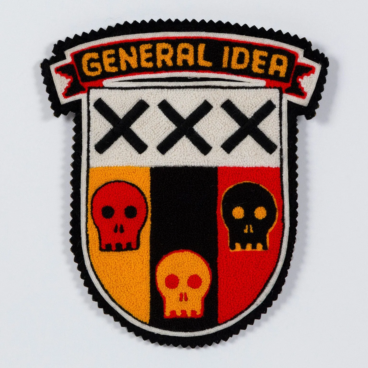 GENERAL IDEA "POST MORTEM" CHENILLE CREST, 1988
