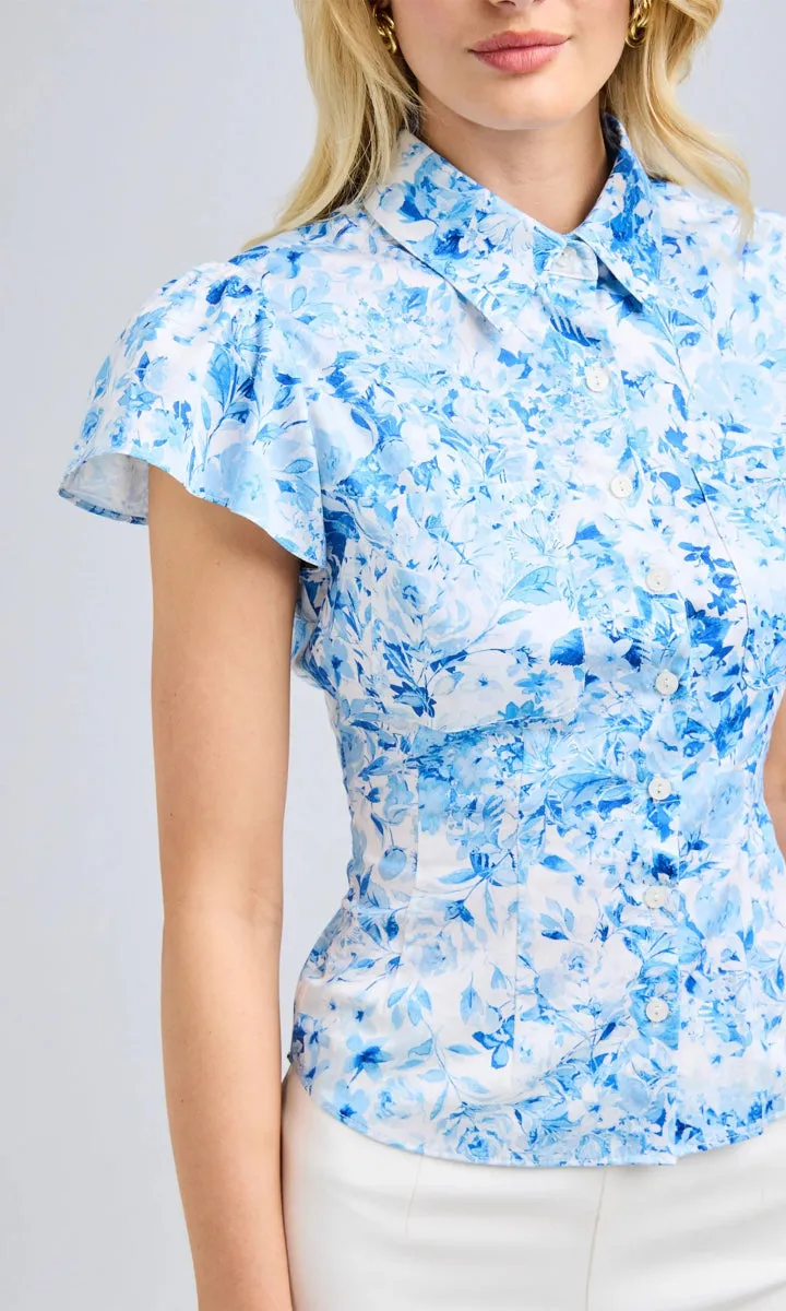 Generation Love - Francesca Floral Poplin Top
