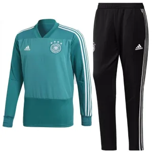 Germany Technical Hybrid Sweat Soccer Tracksuit 2018/19 Green - Adidas