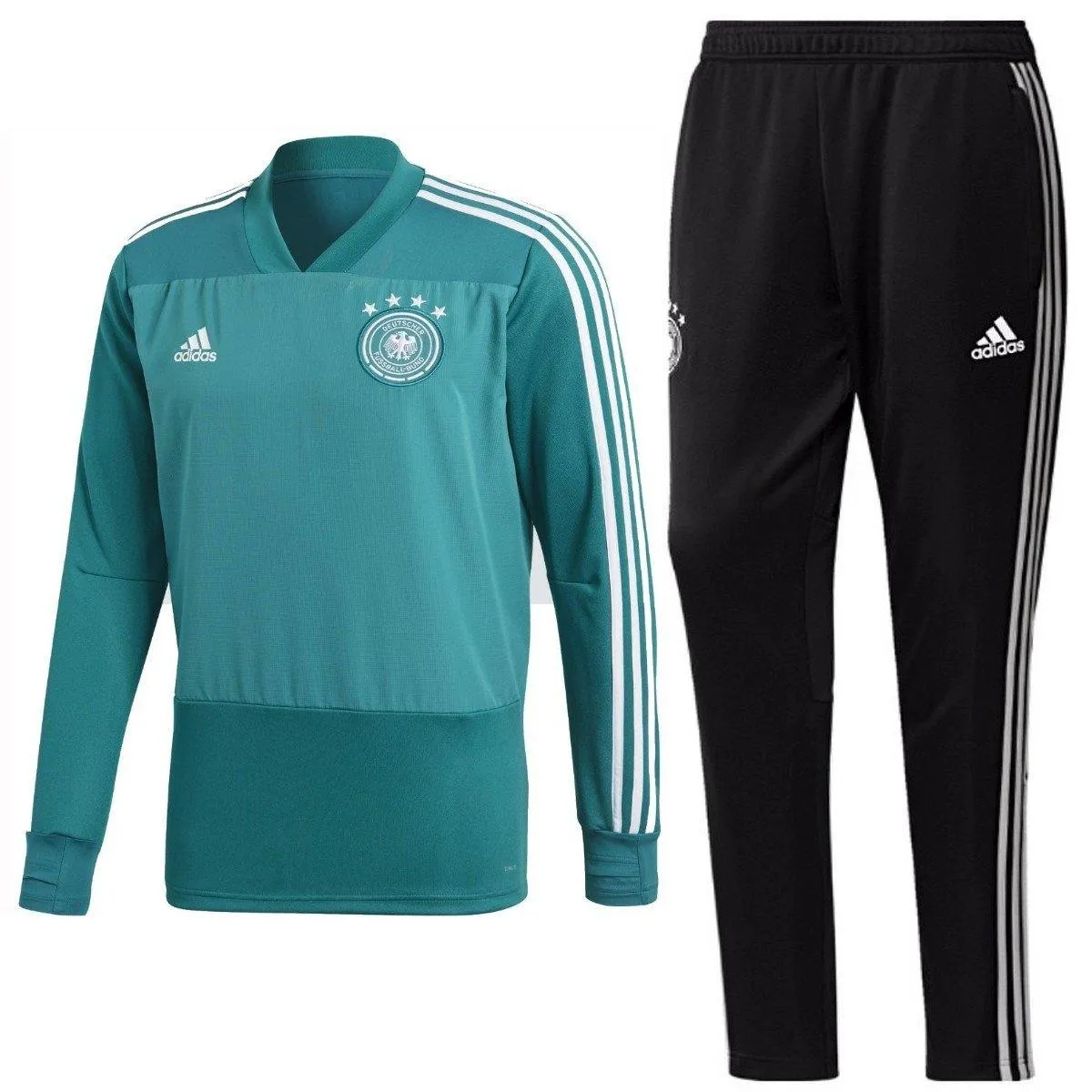 Germany Technical Hybrid Sweat Soccer Tracksuit 2018/19 Green - Adidas