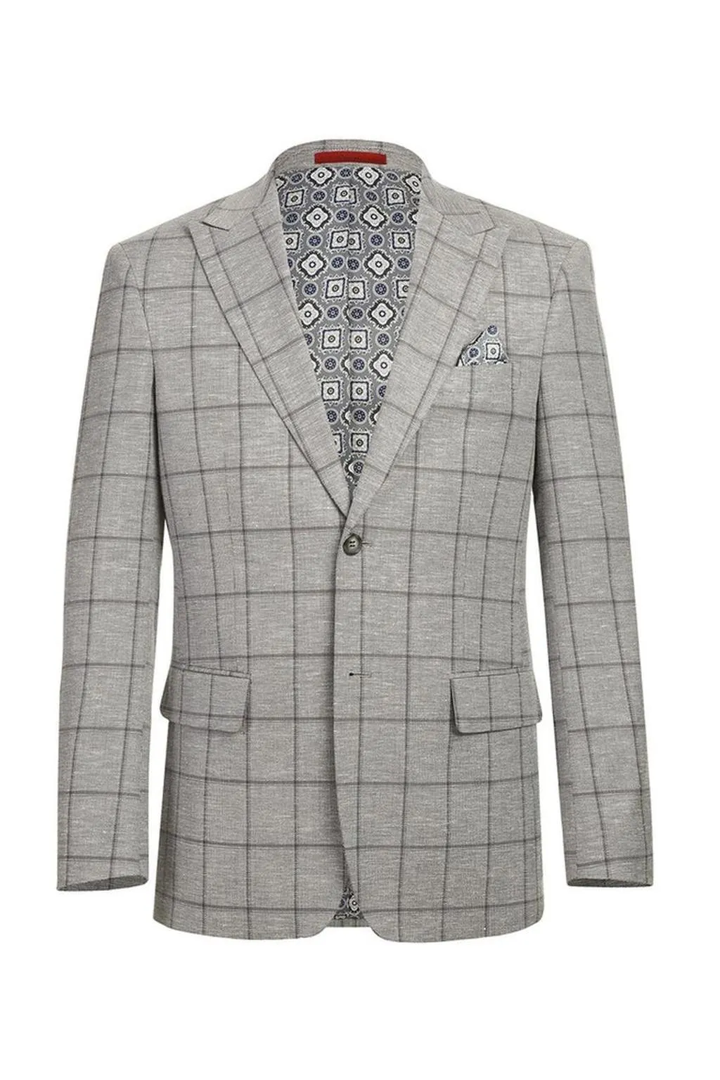 Grey Windowpane Sports Jacket