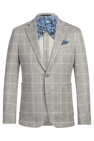 Grey Windowpane Sports Jacket