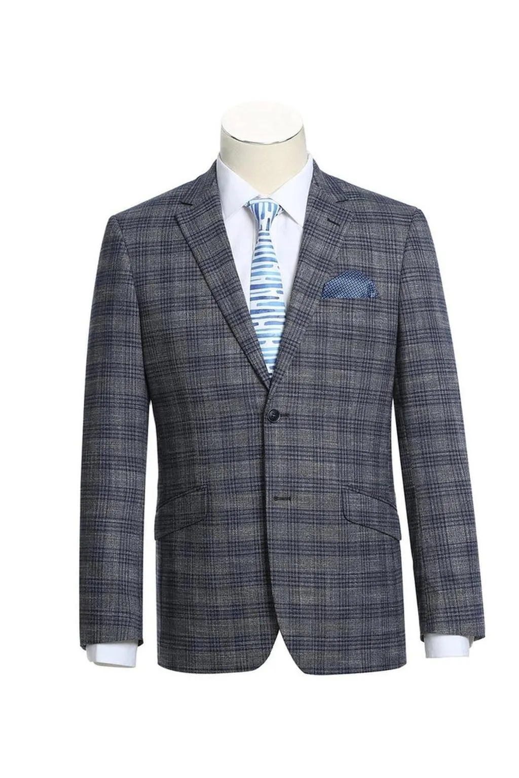 Grey Windowpane Sports Jacket