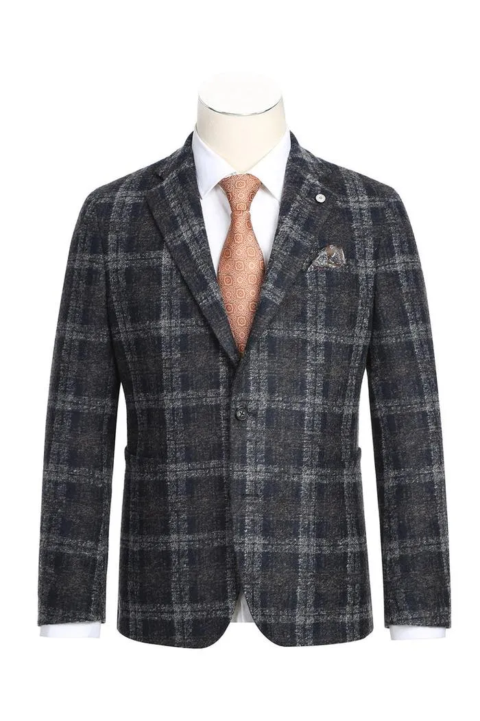 Grey Windowpane Sports Jacket