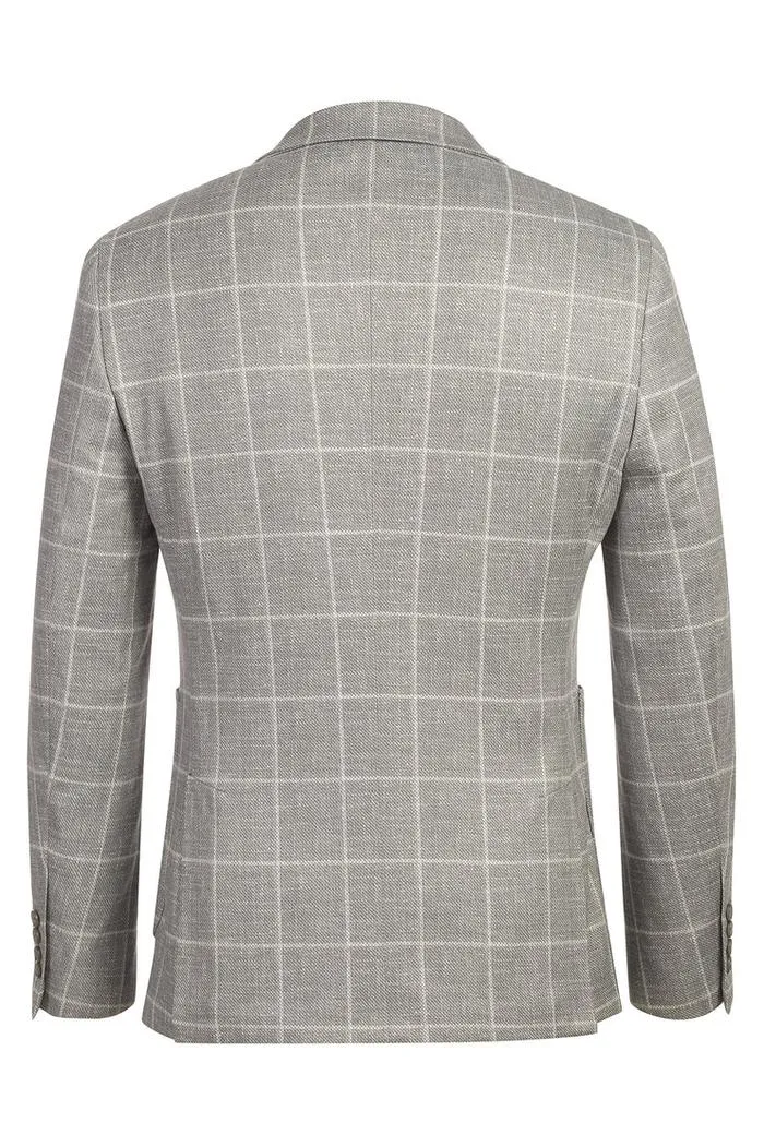 Grey Windowpane Sports Jacket