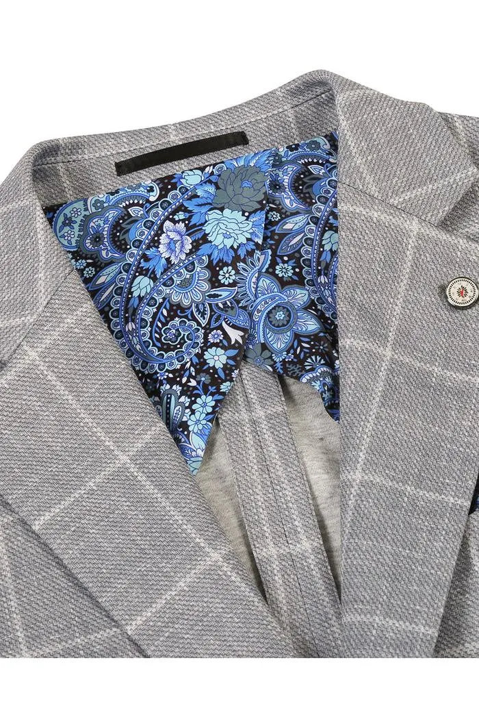 Grey Windowpane Sports Jacket
