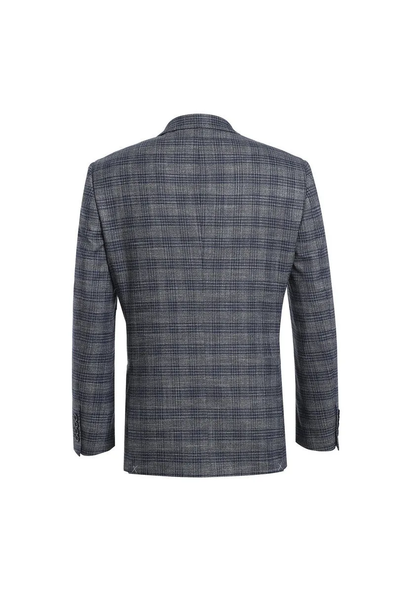 Grey Windowpane Sports Jacket