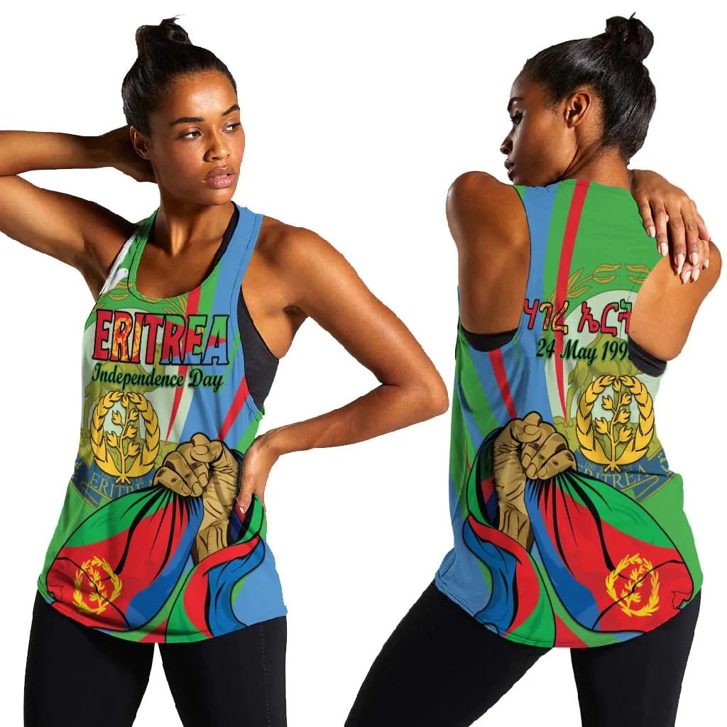 Happy Eritrea Independence Day Women Racerback Tank 34th Anniversary LT15