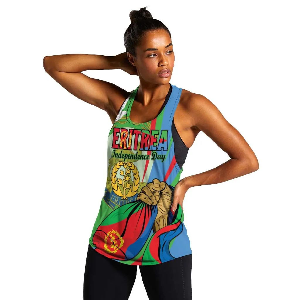 Happy Eritrea Independence Day Women Racerback Tank 34th Anniversary LT15