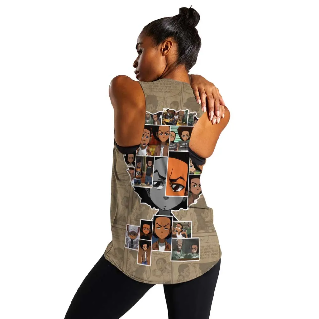 Honoring Huey Freeman - African American Women Racerback Tank DT02