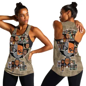 Honoring Huey Freeman - African American Women Racerback Tank DT02