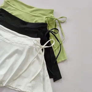 JazzHer Y2K casual Sports Skirt Badminton Tennis Half-body Skirt Pants side slits Yoga Sunlight sporty girls aesthetic comfortable Skirt