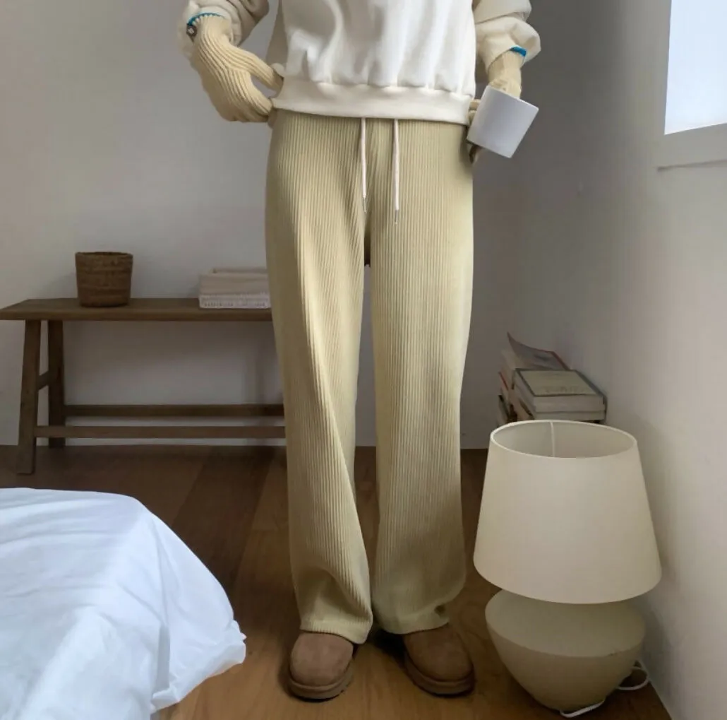 [Joslin]VELOUR RIBBED PANTS