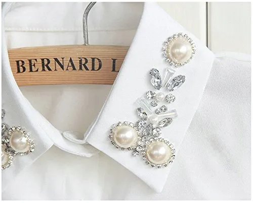 Joyci Diamond Pearl False Collar