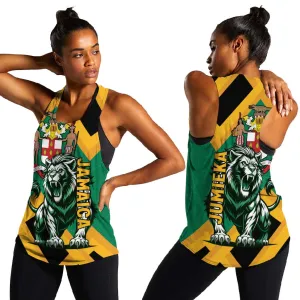 Jumieka Women Racerback Tank Lion With Coat Of Arms LT15