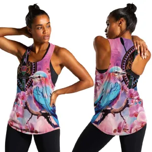 Kenya Lilac-Breasted Roller Women Racerback Tank Coat Of Arms Mix Orchid LT14