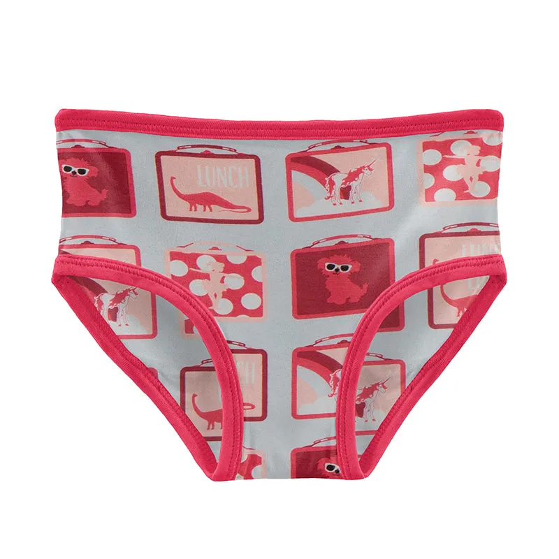 Kickee Pants Print Underwear - Illusion Blue Lunchboxes