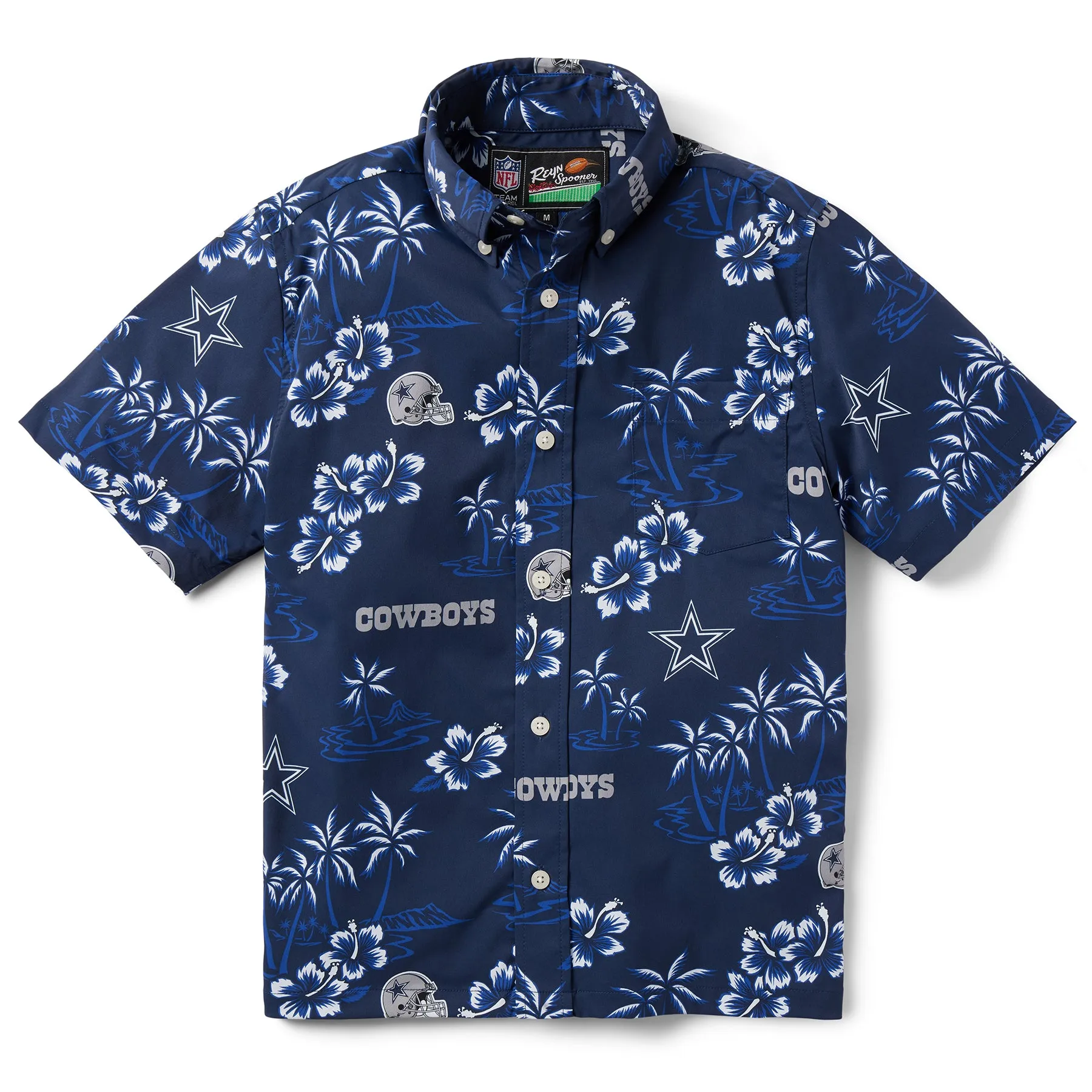 KIDS DALLAS COWBOYS KEKAI PERFORMANCE BUTTON FRONT