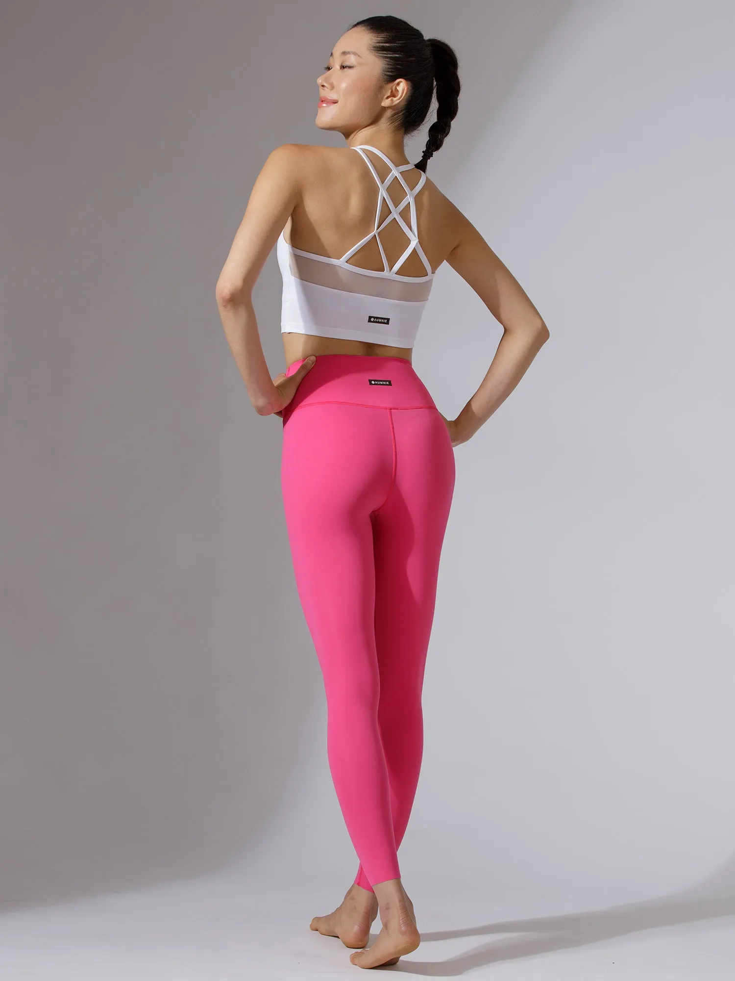 LABRYINTH CROPPED TANK, WHITE/WHITE MESH