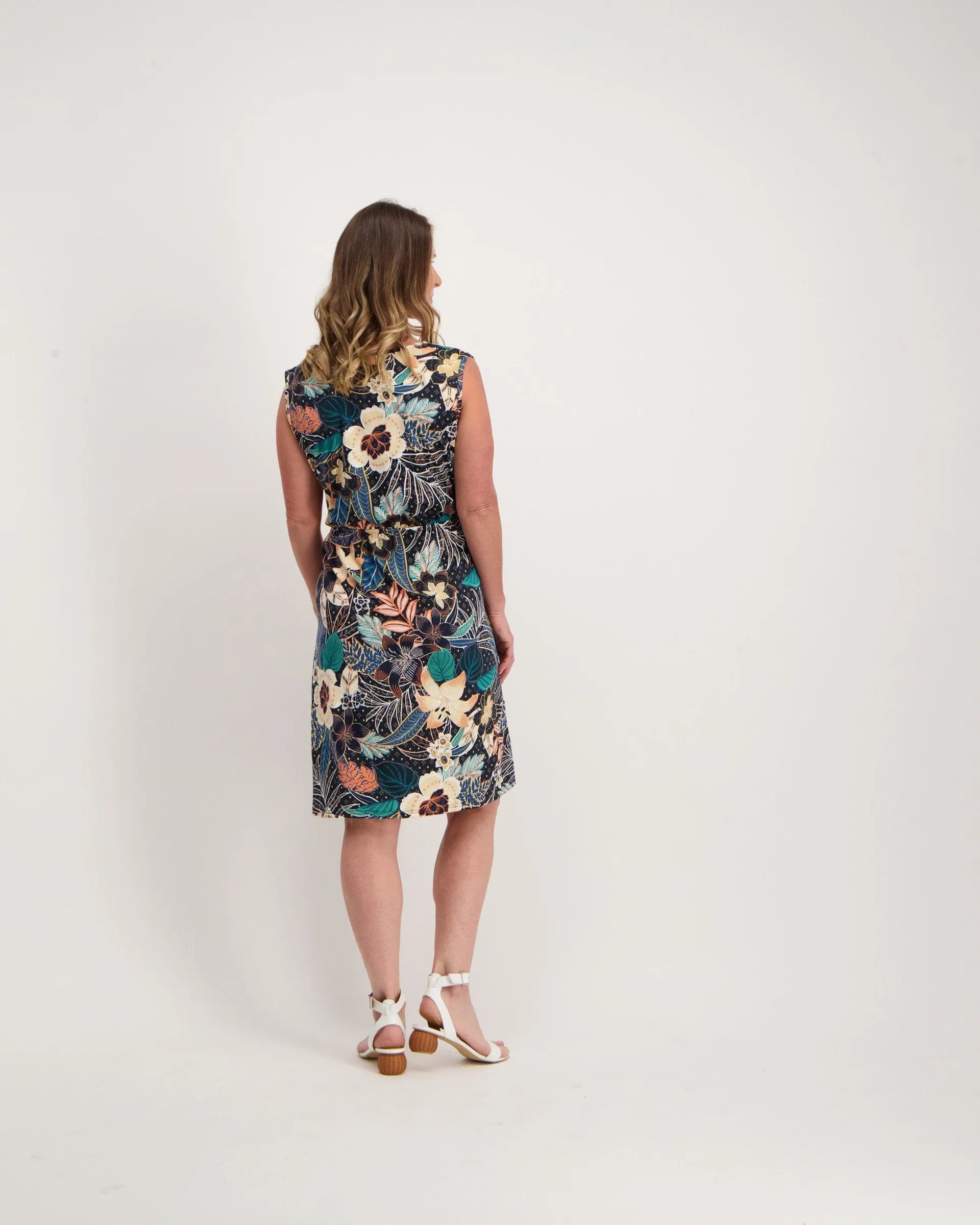 Ladies Navy Print Tennis Dress