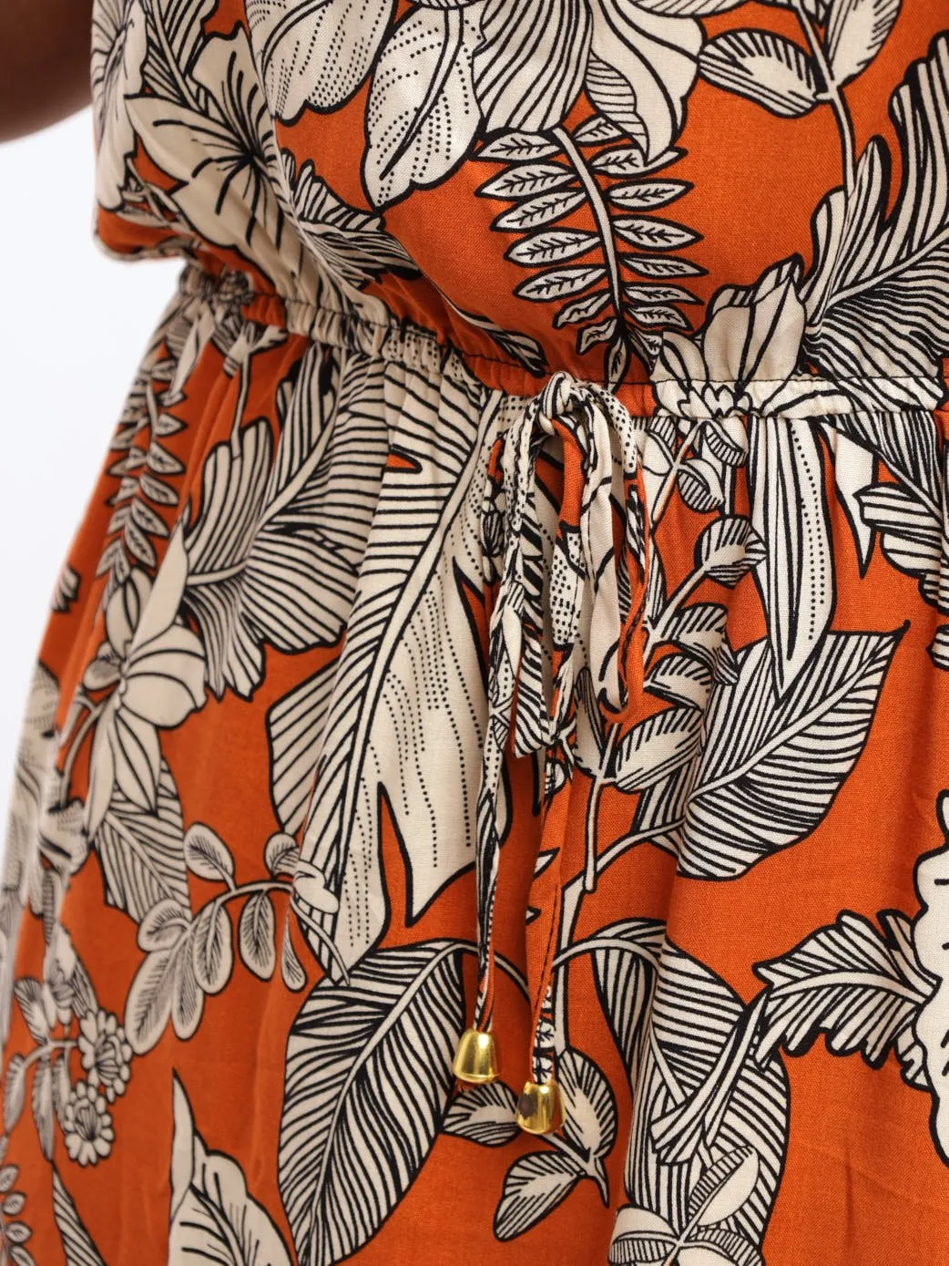 Ladies Rust Print Tennis Dress