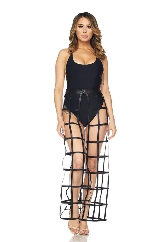 Level Up Cage Cut Out Chaps Pants