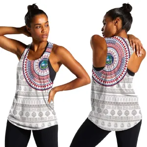 Liberia African Tribal Pattern Women Racerback Tank Chest Arm Tattoo LT15