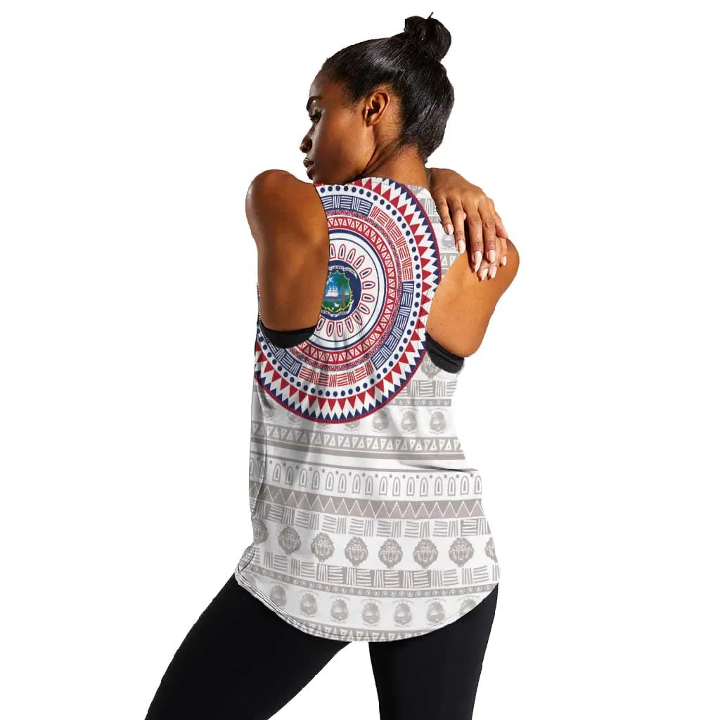 Liberia African Tribal Pattern Women Racerback Tank Chest Arm Tattoo LT15