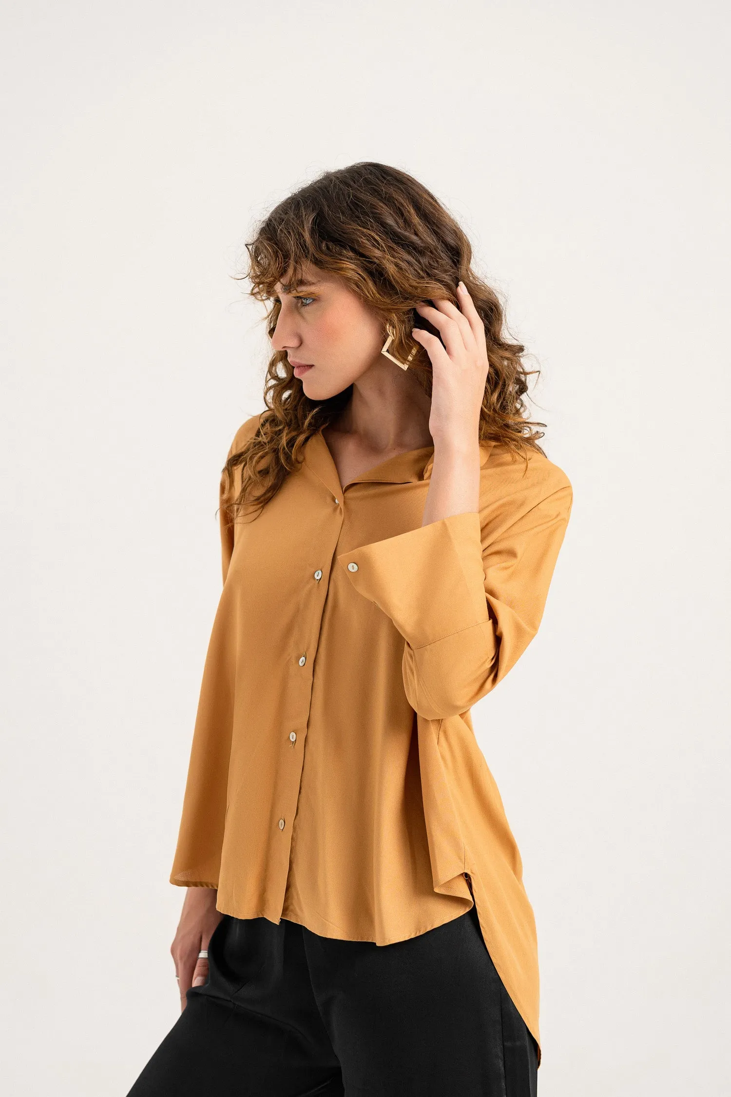 Light Brown Button Down Shirt