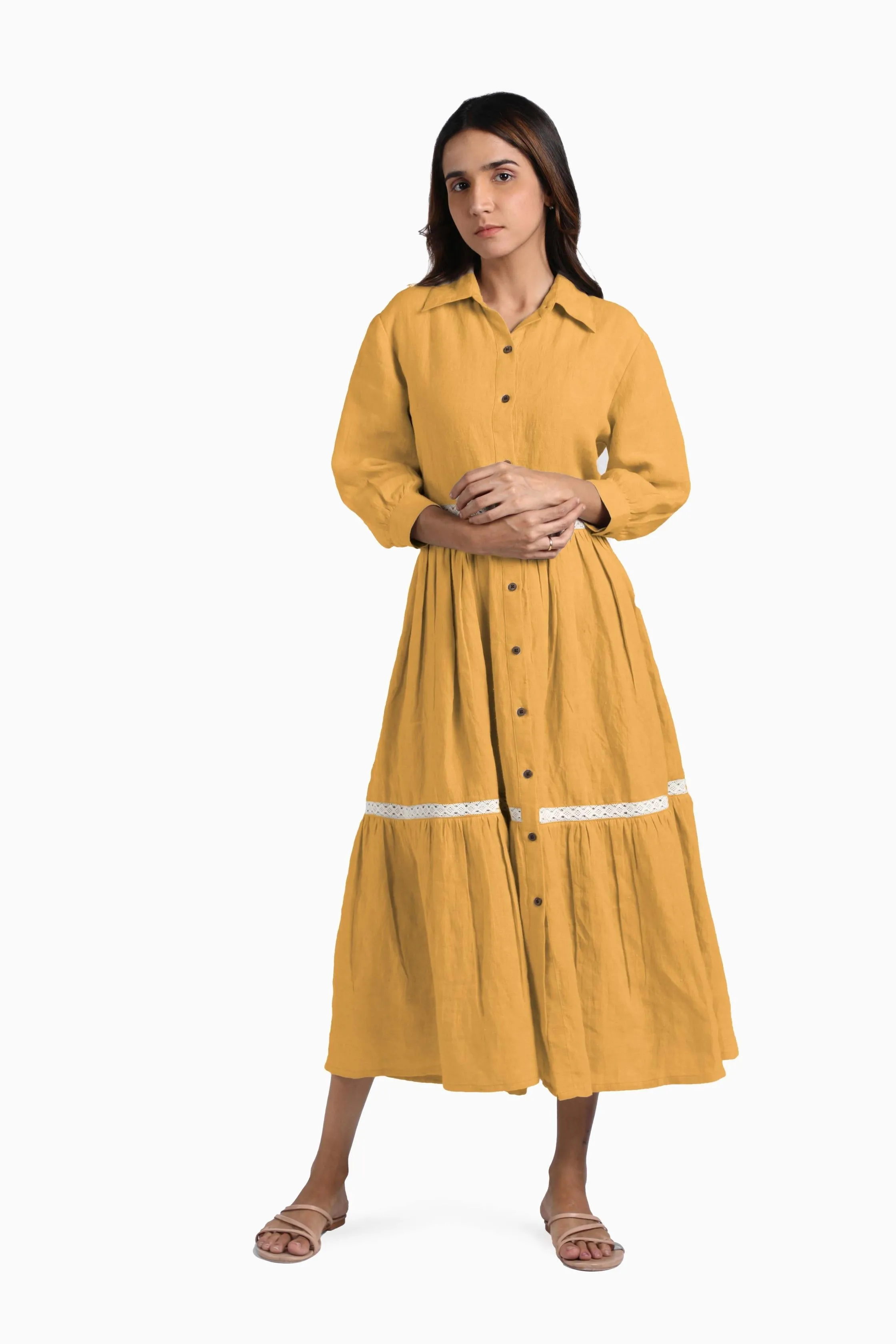 Linen Ariel Maxi Dress-Sage Green