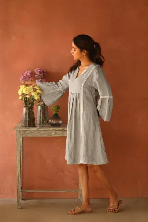 Linen Moana Midi Dress-Oatmeal